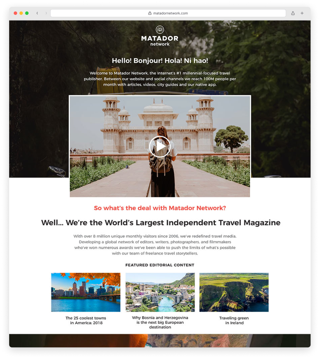 Matador Network campaign